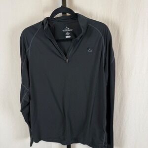 Paradox Merino Blend Quarter Zip Long Sleeve Shirt Black Women's Med Drirelease